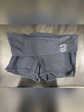 Y2K Hollister Fold Over Yoga Shorts Navy Blue Size Large